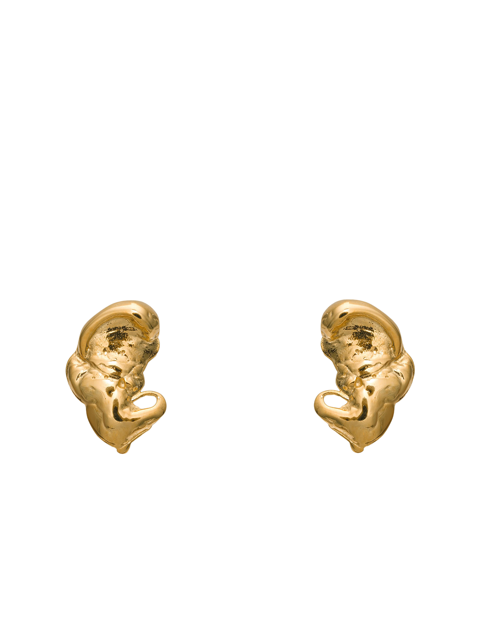 Euphoria elephant small earrings 14ct gold